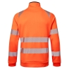 Sweat zippé col cheminée haute visibilité classe 2/3 Orange/noir – Portwest DX477
