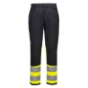 Pantalon de travail stretch haute visibilité classe 1 Jaune/noir – Portwest CD888