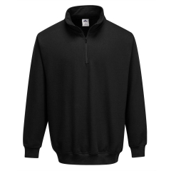 Sweatshirt col zippé quart de zip coupe décontractée Noir – Portwest B309