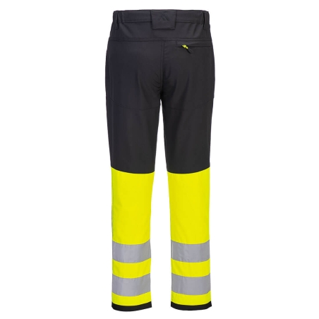 Pantalon de travail stretch haute visibilité classe 1 Jaune/noir – Portwest CD888