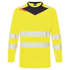 T-shirt manches longues haute visibilité classe 2 Jaune/noir – Portwest DX416