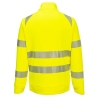Sweat zippé col cheminée haute visibilité classe 2/3 Jaune/noir – Portwest DX477