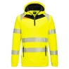Sweat à capuche haute visibilité 1/4 zip classe 2/3 Jaune/noir – Portwest DX482