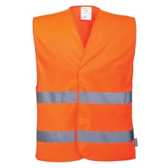 Gilet haute visibilité double bande réfléchissante classe 2 Orange – Portwest C474