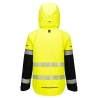 Veste imperméable respirante haute visibilité capuche classe 2 Jaune/noir – Portwest EV465