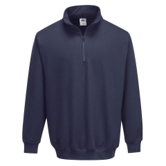 Sweatshirt col zippé quart de zip coupe décontractée Marine – Portwest B309NVR