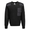 Pull OTAN 100% acrylique renforts épaules et coudes Noir – Portwest B310