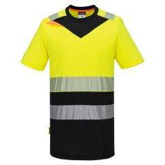 T-shirt haute visibilité classe 1 coupe sportive Jaune/noir – Portwest DX434