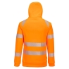 Sweat à capuche haute visibilité 1/4 zip classe 2/3 Orange/noir – Portwest DX482