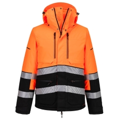 Parka haute visibilité sherpa grand froid imperméable classe 3 Orange/noir – Portwest EV467