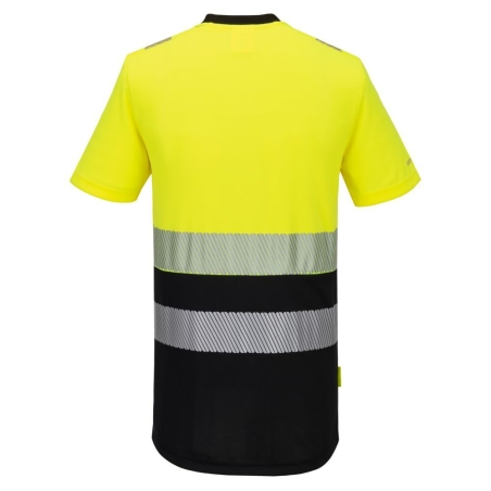 T-shirt haute visibilité classe 1 coupe sportive Jaune/noir – Portwest DX434