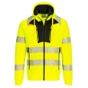 Sweat à capuche zippé haute visibilité classe 2/3 Jaune/noir – Portwest DX484
