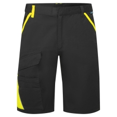 Bermuda de travail bicolore 100% coton multipoches Noir/gris – Portwest CD114
