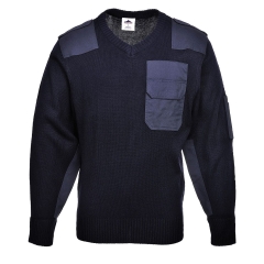 Pull OTAN 100% acrylique renforts épaules et coudes Marine – Portwest B310NAR