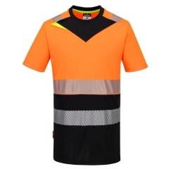 T-shirt haute visibilité classe 1 coupe sportive Orange/noir – Portwest DX434