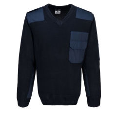 Pull OTAN 100% acrylique renforts épaules et coudes Marine – Portwest B310NVR