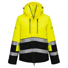 Parka haute visibilité sherpa grand froid imperméable classe 3 Jaune/noir – Portwest EV467