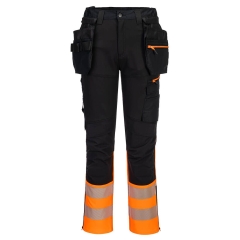 Pantalon artisan haute visibilité classe 1 poches flottantes amovibles Orange/noir – Portwest DX457