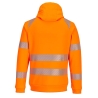 Sweat à capuche zippé haute visibilité classe 2/3 Orange/noir – Portwest DX484