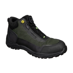 Botte de sécurité composite mi-hauteur S3S ESD SR FO Noir/vert – Portwest FE04