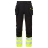 Pantalon artisan haute visibilité classe 1 poches flottantes amovibles Jaune/noir – Portwest DX457