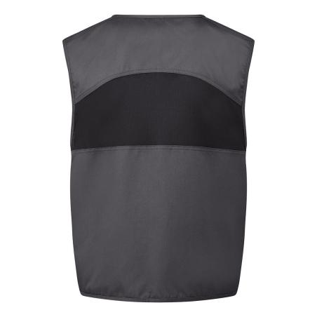 Gilet de travail multi-poches insert maille polycoton Gris métal – Portwest C704