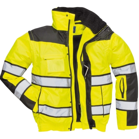 Blouson haute visibilité 3 en 1 modulable toutes saisons Jaune/noir – Portwest C466