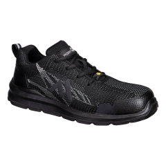 Chaussure de sécurité composite S1PS ESD SR FO tricotée sans couture Noir/zoom gris – Portwest FC32