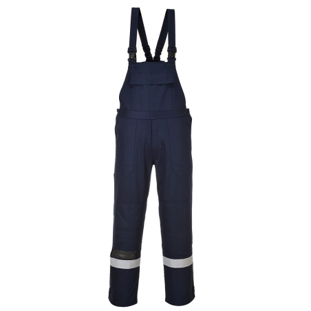 Cotte à bretelles ignifugée haute visibilité multirisque Marine – Portwest FR27