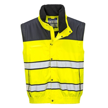 Blouson haute visibilité 3 en 1 modulable toutes saisons Jaune/marine – Portwest C466