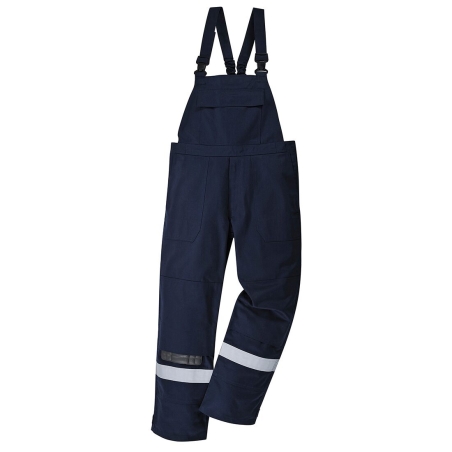 Cotte à bretelles ignifugée haute visibilité multirisque Marine – Portwest FR27