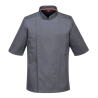 Veste de cuisine manches courtes maille aérée MeshAir Pro Gris ardoise – Portwest C738