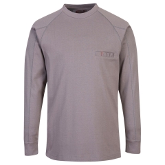 Tee-shirt manches longues ignifugé antistatique arc électrique Gris – Portwest FR33