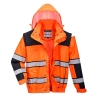 Blouson haute visibilité 3 en 1 modulable toutes saisons Orange/noir – Portwest C466