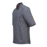 Veste de cuisine manches courtes maille aérée MeshAir Pro Gris ardoise – Portwest C738