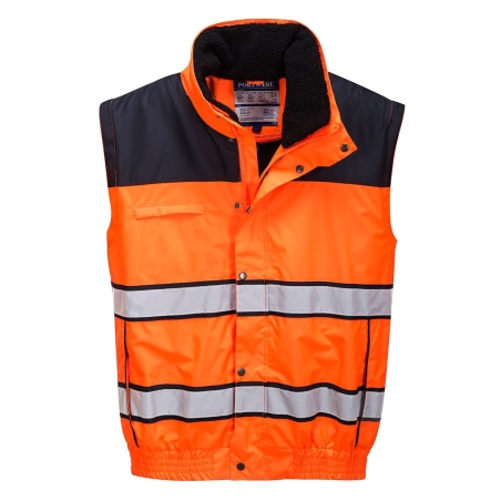 Blouson haute visibilité 3 en 1 modulable toutes saisons Orange/noir – Portwest C466