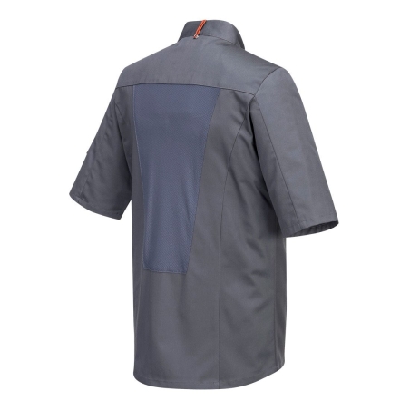 Veste de cuisine manches courtes maille aérée MeshAir Pro Gris ardoise – Portwest C738
