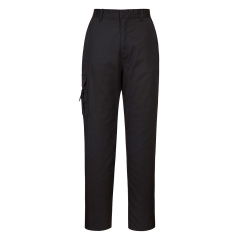 Pantalon combat femme taille élastiquée multipoches Noir – Portwest C099