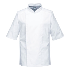 Veste de cuisine manches courtes maille aérée MeshAir Pro Blanc – Portwest C738