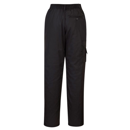 Pantalon combat femme taille élastiquée multipoches Noir – Portwest C099