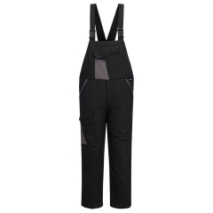 Cotte à bretelles matelassée coton multipoches Noir/gris – Portwest CD117