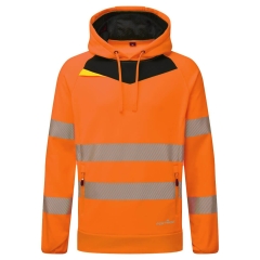 Sweat à capuche haute visibilité DX4 molletonné classe 2/3 Orange/noir – Portwest DX483
