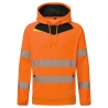 Sweat à capuche haute visibilité DX4 molletonné classe 2/3 Orange/noir – Portwest DX483