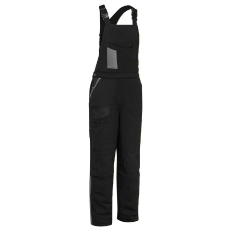 Cotte à bretelles matelassée coton multipoches Noir/gris – Portwest CD117