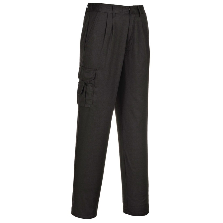 Pantalon combat femme taille élastiquée multipoches Noir – Portwest C099