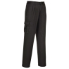 Pantalon combat femme taille élastiquée multipoches Noir – Portwest C099