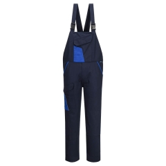 Cotte à bretelles bicolore coton matelassée multipoches Marine/royal – Portwest CD112