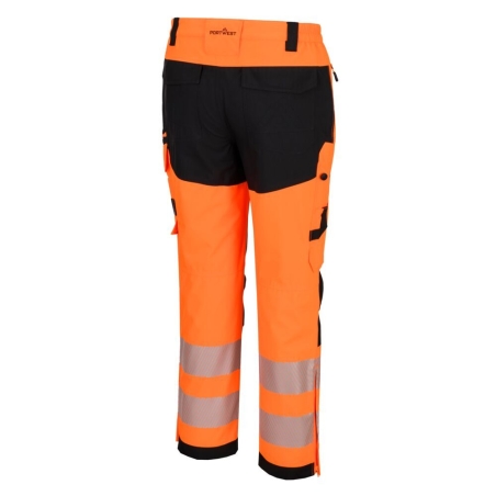 Pantalon de pluie haute visibilité extensible et respirant Orange/noir – Portwest DX448