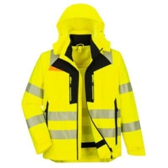 Parka 4 en 1 haute visibilité classe 3 imperméable Jaune/noir – Portwest DX466