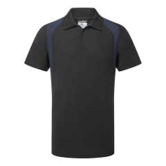 Polo manches courtes en coton mélangé WX2 Noir/marine – Portwest CD812